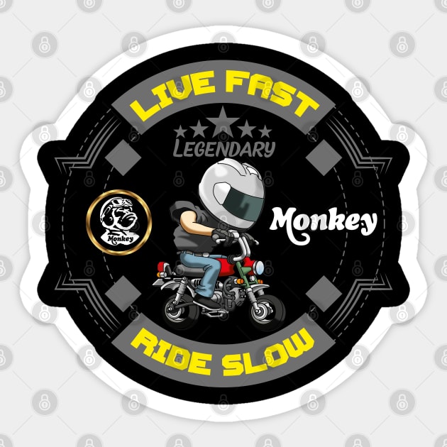 Honda Monkey legendary tshirt Sticker by wankedah